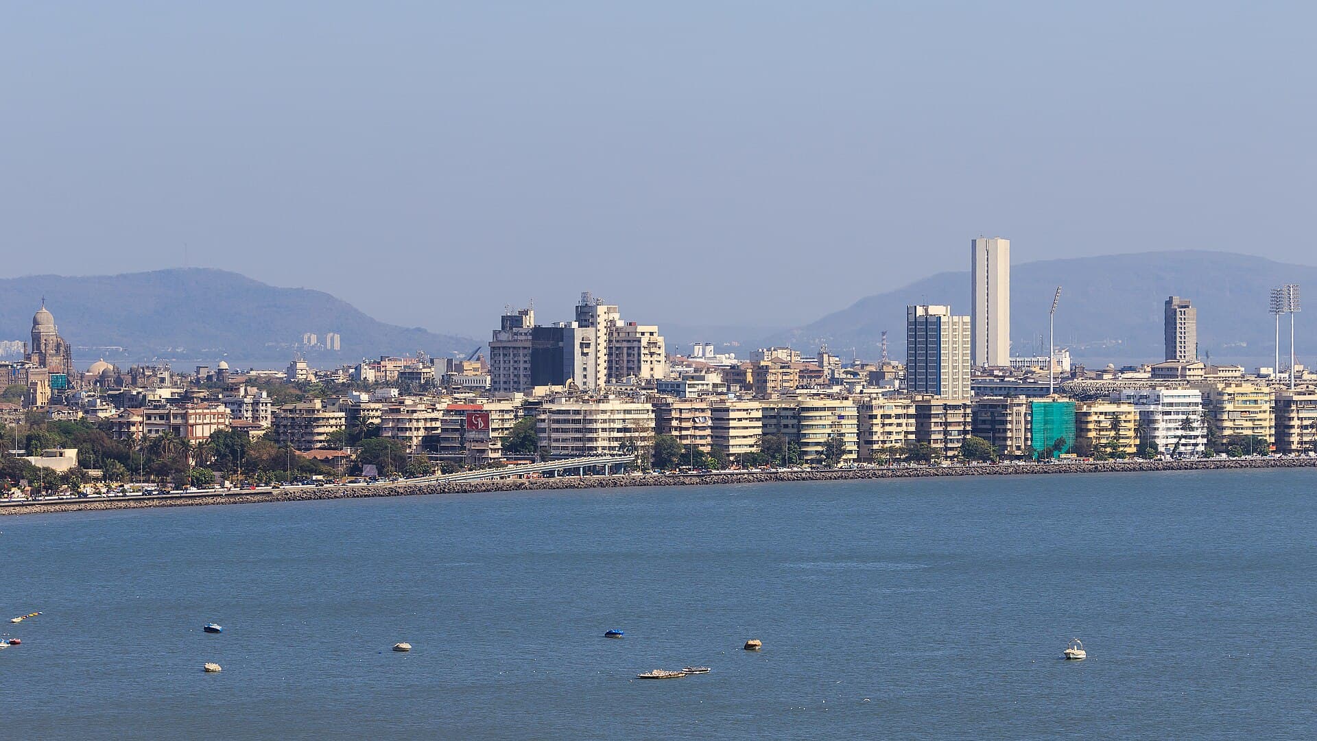 The Mumbai skyline seen from Marine Drive